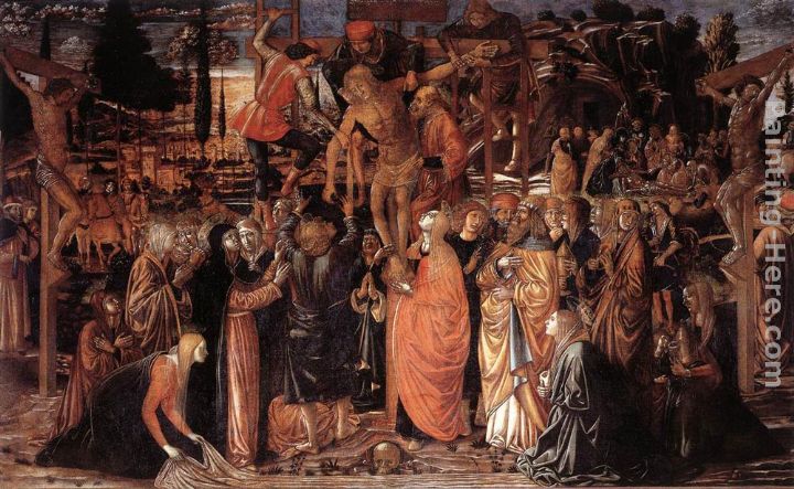 Descent from the Cross painting - Benozzo di Lese di Sandro Gozzoli Descent from the Cross art painting